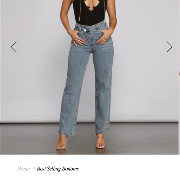 COPY - ASYMMETRICAL HIGH RISE BOYFRIEND JEANS Windsor - Picture 3 of 3